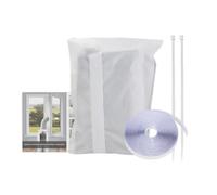 Portable AC Window Seal Kit 3/4 M,4-Zipper AC Window Vent Kit, No-drill