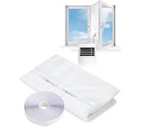 Portable AC Window Seal Kit, Adjustable Vent for Inward & Outward Opening Windows, Compatible with Single & Dual-Hose Portable Air Conditioners - 4m/5m Length