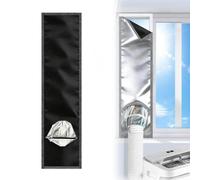 Portable AC Window Seal Kit for Air Conditioner Silver-Plated & Oxford Fabric Blackout,UV & Waterproof Sealed to Cool efficiently Adjustable Size for Sliding Glass Door/Window