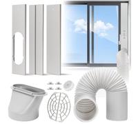 Portable AC Window Vent Kit with 5.1"x 51'' Exhaust Hose for Sliding Window
