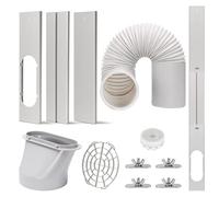Portable AC Window Vent Kit with 5.9” Exhaust Hose Window Seal Kit for Portable Air Conditioner, Adjustable Portable AC Windows Vent Kit for Sliding Horizontal and Vertical Window