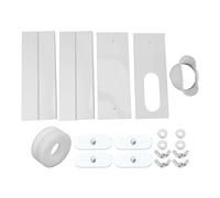 Portable AC Window Vent Kit with 5" Exhaust Hose, Adjustable Universal Window Seal for Sliding Horizontal or Vertical Fenster for Portable Air Cond (4 Plates for 140cm Window)