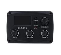 Portable Acoustic Guitar Pickup with LCD Tuner, Volume & Control Kit, Lightweight Soundhole Transducer for Bass Treble Adjustment, Essential Music Accessories for Folk Instruments