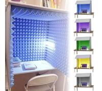 Portable acoustic panels, Self Made Sound Booth Box,1 Person Use,Decreasing Noise,Isolation Shield(Gris)