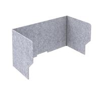 Portable Acoustic Privacy Panel 60cmFoldable Soundproof Room Divider SelfSupporting for Office & Home Use (Grey)