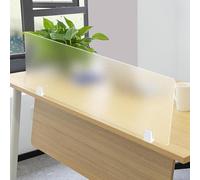 Portable Acrylic Desk Divider Panel for Office C with Clamp Frosted Worpace Separator Effective Solut for Work Space Partiting and Privacy.