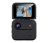Portable Action Camera With Chest Mount, Hd Image Stabilization, Flip Screen, Wide Angle Lens For Cycling, Motorcycle, And Outdoor Sports (Black)