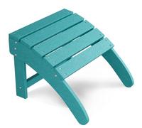 Portable Adirondack Ottoman, HDPE Plastic Footrests | All-Weather Patio Foot Stool for Adirondack Chairs, Pool, Backyard & Fire Pit
