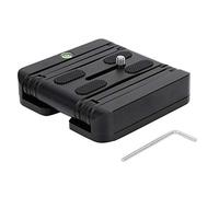 Portable Adjustable 3 - Fold Flex Tilt Tripod Head with Quick Release Plate for DSLR Camera, Aluminum Alloy Mount with Bubble Level and Dual 1/4" 3/8" Screw Holes