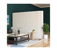 Portable Adjustable Folding Paper Room Divider Screen - Telescopic Partition Wall for Office Studio Dorm & Retail Spaces - High Privacy Solution (White 180x500x36cm)