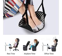 Portable Adjustable Footrest Hammock Soft Comfort for Long Journey on Airplane Train Bus and Office