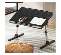 Portable Adjustable Laptop Desk withPort Height & Angle Adjustable Bed Table Upgraded Lap Desk for Home & Office Easy to Store Black/Silver