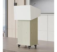 Portable Adjustable Lectern Stand on Wheels46in Height Podium for Classroom Church & SpeechEasy Assembly Stable Design Mobile Presentation Solution