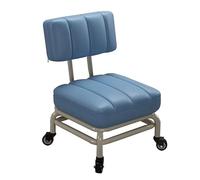 Portable Adjustable Rolling Stool with Backrest and Wheels for Kitchen, Library, Garage, Pottery Making - Convenient and Comfortable Seating Solution