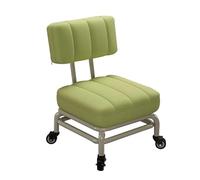 Portable Adjustable Rolling Stool with Backrest and Wheels for Kitchen, Library, Garage, Pottery Making - Convenient and Comfortable Seating Solution