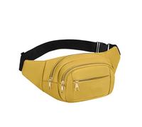 Portable Adjustable Waterproof Belt Bag Multi-Pocket, Yellow, Refer to | Running Waist Bag Belt Pouch for Running, Running, Hiking, Sports, Cycling, Climbing, Walking, Gym