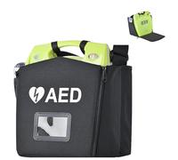 Portable AED First Aid Storage Bag,Defibrillator Pouch with Adjustable Shoulder Strap and Reflective Strips,ED Defibrillator Emergency Instrument Container,ual Compartment Capacity and Securing Strap