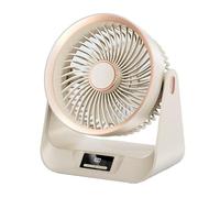 Portable Air Circulator Desk Fan with Timer Wide-angle Adjustable Tilt 5 Speeds Strong Airflow, Rechargeable Low Noise Small Fans for Bedroom Office Dorm,White-10000mah