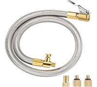 Portable Air Compressor Tire Inflator with Digital Display 30LPM Flow Rate 220W Power for Car Motorcycle For Bike, Stainless Steel Construction, LED Light(100 Cm)