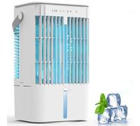 Portable Air Conditioner, 1200mL Evaporative Air Cooler, Personal Mini Air Conditioner with 3 Speeds & 2/4H Timer, 120° Oscillating Portable Ac Unit Fan Small Air Conditioner for Home Office Room