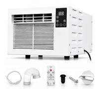 Portable Air Conditioner, 1876 BTU Mini Tent AC Unit with Mosquito Net, Cooling & Dehumidifying, Remote Control, 12H Timer, Quiet for Camping