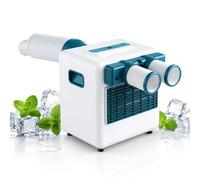 Portable Air Conditioner 2000 BTU, Mini Air Cooler with 3 Air Hoses, Powerful Jet Air Cooling, Touch Control, 180° Wide Angle Airflow, No Window Kit Needed for Bedroom, Office, Home, Dorm, Camping