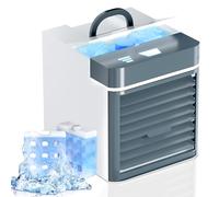 Portable Air Conditioner, 3 Speed Mini Air Cooler Leak Proof Water Personal Ice Air Conditioner for Room, Desk, Office, Home Tent (W-03)