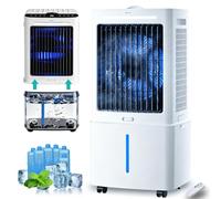 Portable Air Conditioner,4-in-1 AC Unit with 24 Speeds,12L Water Tank, 6 Ice Packs,1-12h Timer, 90° Oscillation, Remote Control, 85W Evaporative Air Cooler for Home & Office Bedroom
