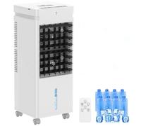 Portable Air Conditioner, 4-in-1 Evaporative Air Cooler, 12L Tank & 8 Ice Box，3 Speeds, 120° Oscillation, Timer & Remote Control，Personal Cooling Fan for Home, Office，Bedroom