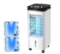 Portable Air Conditioner 5-In-1 Evaporative Air Cooler & Remote Control, 60° Tower Fan, 3 Fan Speeds, Air Purification For 150-300 Sq. Ft, Ultra Quiet, 24h Timer Cooling for Home (A)