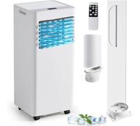 Portable Air Conditioner 9000 Btu, 4-in-1 Portable Ac Unit With Cooling, Dehumidifier, Fan & Sleep Mode, Digital Led Display, Remote Control, 24h Timer, Window Vent Kit Included For Rooms Up To