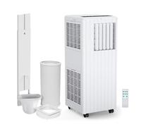 Portable Air Conditioner 9000 BTU, Quiet 3-in-1 Mobile Air Cooler with Cooling, Fan & Dehumidifying Modes, for Rooms Up to 400 Sq.ft, 2 Fan Speeds, 24-Hour Timer, Digital LED Control Panel, Remote