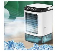 Portable Air-Conditioner, 900ml Water Tank,with Ice Box,3 in1 Air Con Coolers 3 Wind Speeds,Cooling Mist,7 LED Lights Air Conditiiner for Bedroom Home Office Outdoor Usage