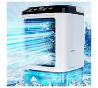 Portable Air Conditioner, 900ml Water Tank,with Ice Box,3 in1 Small Room Air Conditioner 3 Wind Speeds,Cooling Mist,7 LED Lights Desk Air Cooler for Office Home Dorm Etc