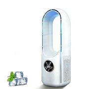 Portable Air Conditioner,Air Cooler & Cooling Fan,USB Powered Cooling Fan 6 Speeds & 1-6H Timers,Silent Bladeless Fan with 100ML Humidifier,Energy-Saving Fan for Home/Bedroom/Office (White)