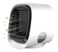 Portable Air Conditioner, Airabreeze Air Cooler with 3 Speeds & LED Nightlight, 90s Fast Cooling, Humidifier Cooling Fan for Home, Office, Bedroom white