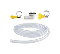 Portable Air Conditioner Drain Hose Kit 10ft x 0.6in with Connector and Metal Clamp, Leak-Proof Flexible Plastic Tube for Window AC Unit or Mini Split Water Drainage in Home, Office, Hotel or School