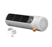 Portable Air Conditioner Fan - 27cm Mini Tower | USB Rechargeable Personal Air Cooler, 3-Speed Auto Oscillating Desk Fan Perfect For Bedroom Office Car Small Room Nightstand Computer Power Bank