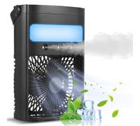 Portable Air Conditioner Fan, 700ml Evaporative Air Cooler with 3 Wind Speeds, 7 Colors LED Light, 2H/4H Timer, 3 Humidifier Modes for Room Office Bedroom Table