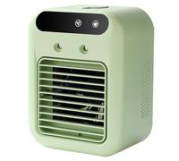 Portable Air Conditioner Fan, Mini Air Cooler with Dual Spray Humidifier, Long-Lasting Battery & Quiet Operation Electric Fan for Home Office Camping, Green