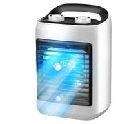 Portable Air-conditioner Fan, Small Air-conditioner, 3 Speed Usb Rechargeable Miniature Airs Conditioning Fan with Ice Cooling for Travel Offices Desk 30hrs Quiet Operations Leak Proof Car