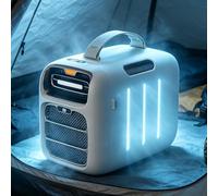 Portable Air Conditioner for Camping, 5121 BTU Fast Cooling, 3 Wind Speeds, AC/DC 24V, Low Power Consumption, Dehumidifier Timer, Ideal for Tents