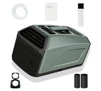 Portable Air Conditioner for Tent Camping, 5000 BTU Dual Hose AC Unit, 400W Low Wattage Compact Mobile Cooler for Camper Van, RV, Off Grid Cabins & Small Room, Dehumidifier & Fan