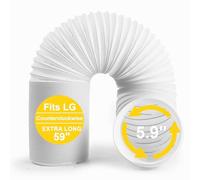 Portable Air Conditioner Hose, 5.9" Diameter Anti-Clockwise Thread,Length up to 59" - AC Hose with LG and More
