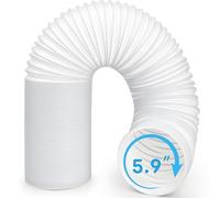 Portable Air Conditioner Hose, Asddage 5.9'' Diameter AC Exhaust Hose for Extension and Replacement, Clockwise Thread, Length up to 80", Flexible & Heat Resistant Compatible with LG Delonghi and More