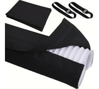 Portable Air Conditioner Hose Cover Insulating Sleeve Kit, 60x20 Inches Triple Layer Heat Insulation for 5-5.9 Inch Diameter Exhaust Hoses, Washable(Black)