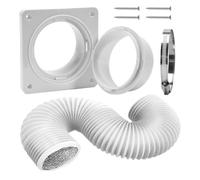 Portable Air Conditioner Hose Extension Kit - 3.9 Inch Vent Wall Mount Connector Kit with Hose, Coupler & Mount Connector, Portable Ac VentKit Replacement for Dryer Air Conditioner Bathroom