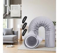Portable Air Conditioner Hose Insulation Sleeve , Insulated AC Exhaust Pipe Cover with Velcro Fastening for 5-5.9 Inch Diameter Duct, Thermal Wrap for Air Con Venting Hose, Includes 3 Elastic Straps