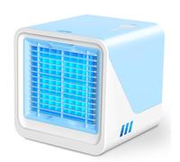 Portable Air Conditioner, Personal Cooler Fan, 3 in 1 Evaporative With Large Capacity Water Tank, Quiet Mini Conditioner Desk Cooling Fan for Home, Bedroom, Travel, and Office