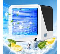 Portable Air Conditioner, Personal Cooler Fan, 3 in 1 Evaporative with Large Capacity Water Tank, Quiet Mini Conditioner Desk Cooling Fan for Home, Bedroom, Travel, and Office